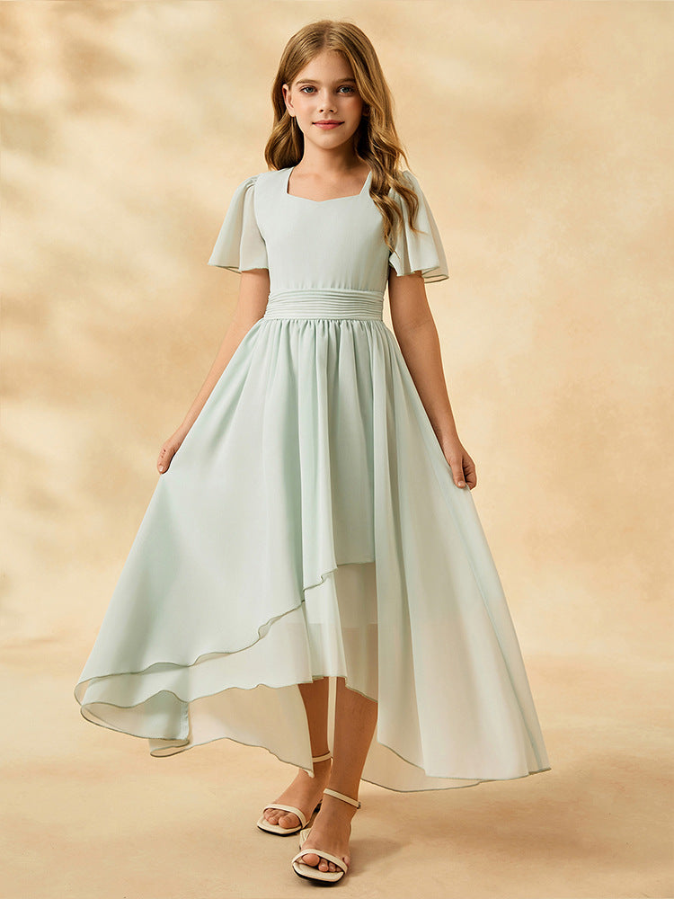 2025女儿童礼服雪纺连衣裙舞台演奏音乐会晚礼服小提琴钢琴演出服